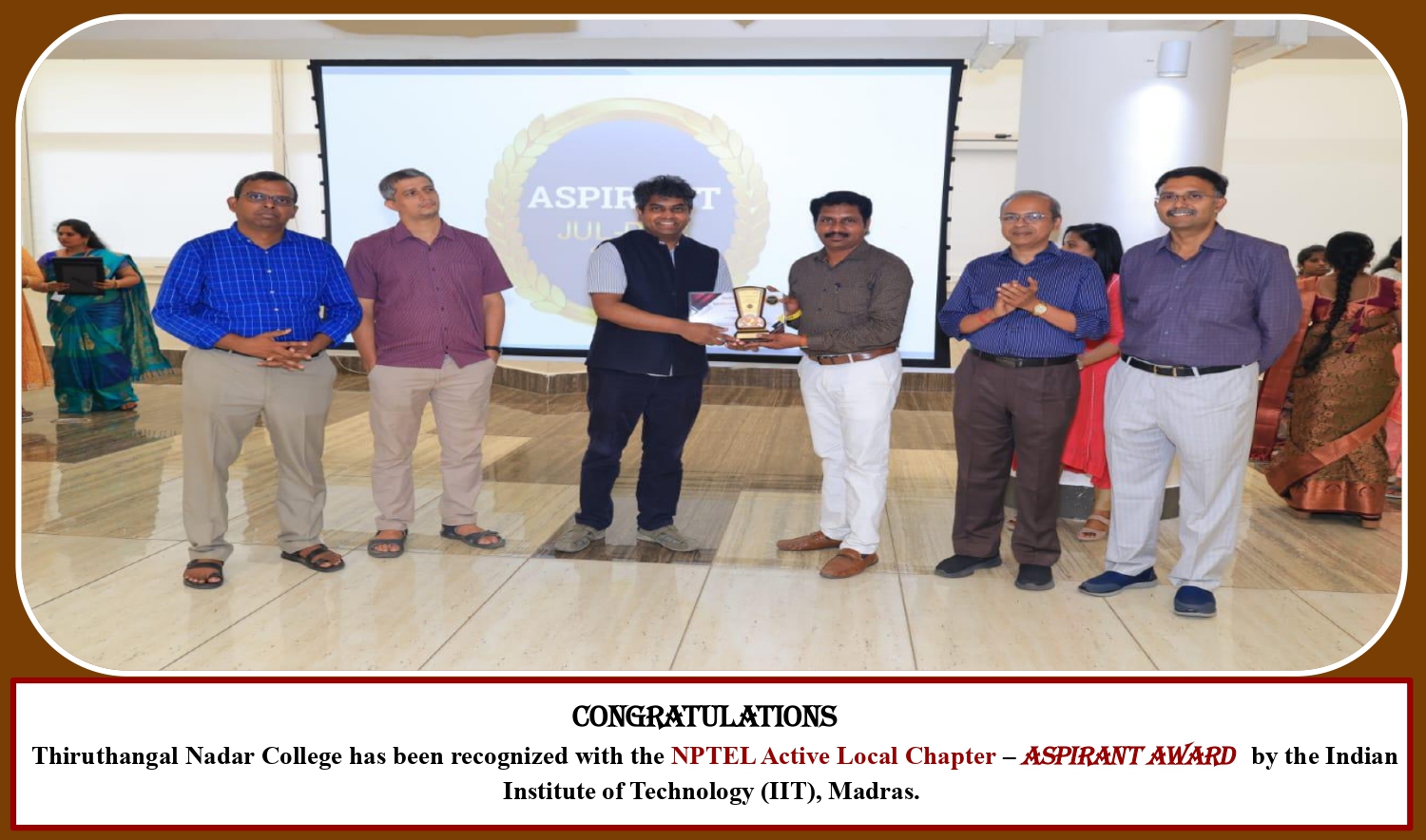 NPTEL Active Local Chapter - Aspirant Award